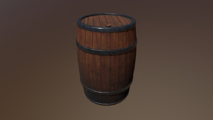 Wine barrel 3D Model