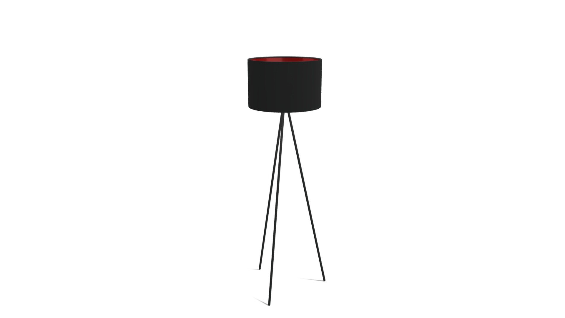 Tris Floor Lamp, Matt Black and Copper
