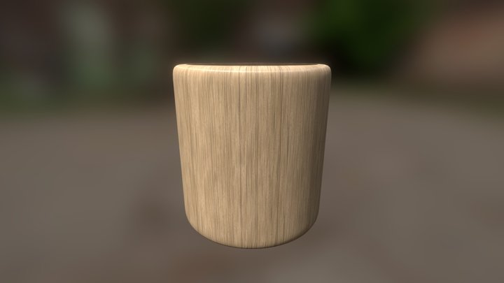 PBR Wood Material 3D Model
