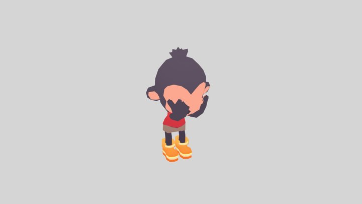 Crying Monkey 3D Model