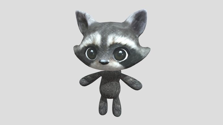 racoon rigged 3D Model