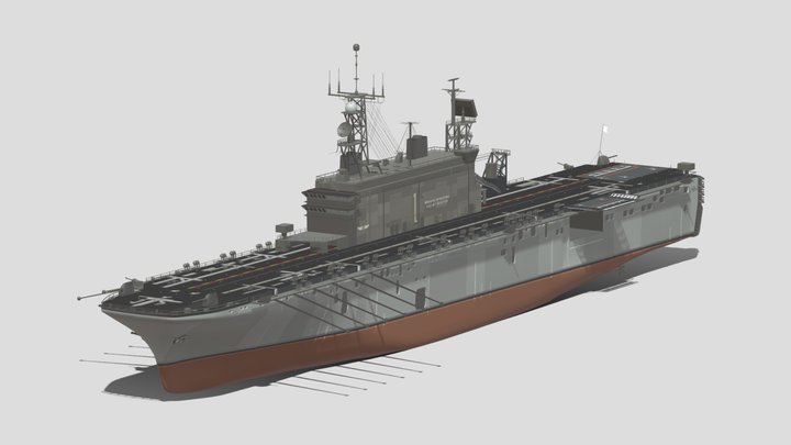 USS TARAWA LHA-1 AMPHIBIOUS ASSAULT SHIP – Modello 3D gratuito STL