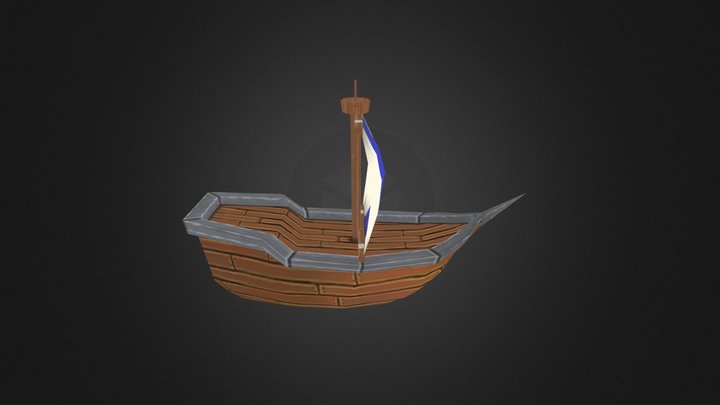 Low Poly Sailing Boat 3D Model
