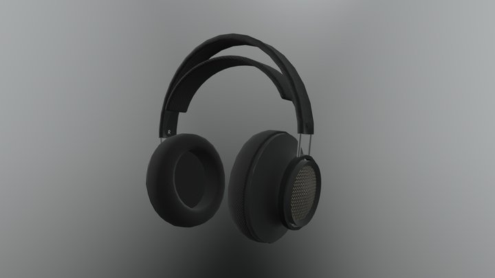 X2HR Studio Headphones 3D Model