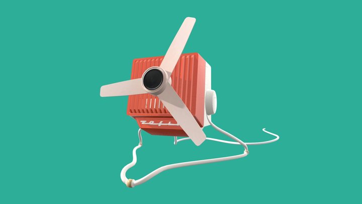 70s Zefir table fan 3D Model