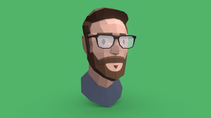 Low-Poly Self Portrait 3D Model