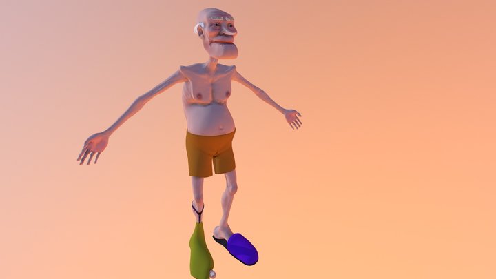 Oldman 3D Model