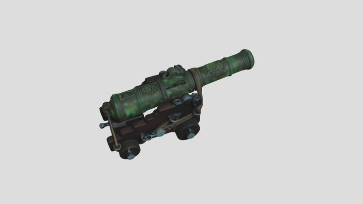 Cañon bronce (3) 3D Model