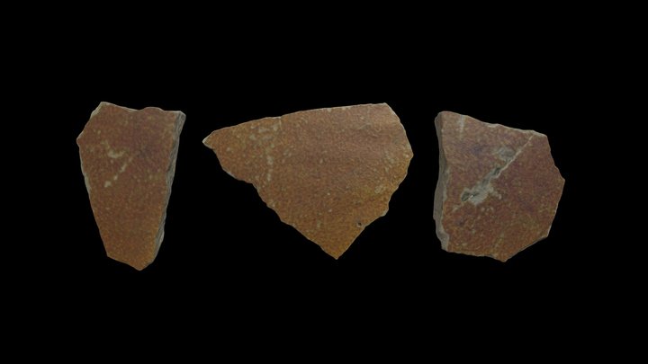 American Brown Stoneware Body Sherds 3D Model