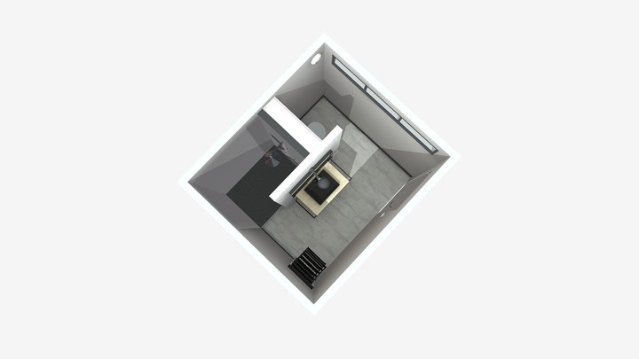 Salle de bain industrielle 3D Model