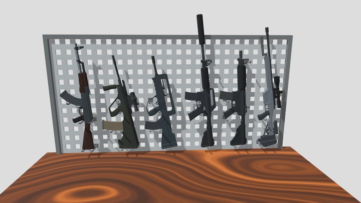 Weapons of "Gun Industry Tycoon" Part 2 3D Model