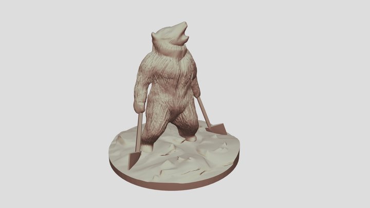 Axe Bear 3D Model