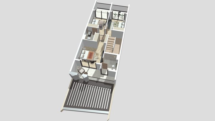 LR - Townhouse B - 1st Floor 3D Model