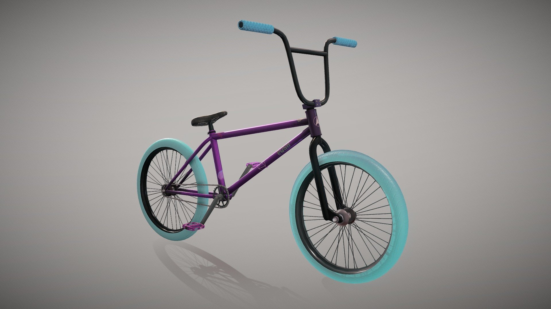 "Purple Age" Bmx Bike Buy Royalty Free 3D model by atr_studio (aitor