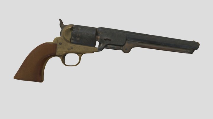 Revolver Colt 1851 Navy 3D Model