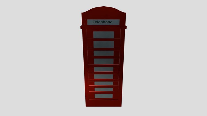 Telephone Booth 3D Model