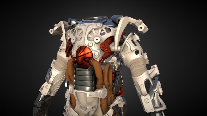 Power Armor from Fallout. Model Frame 3D Model