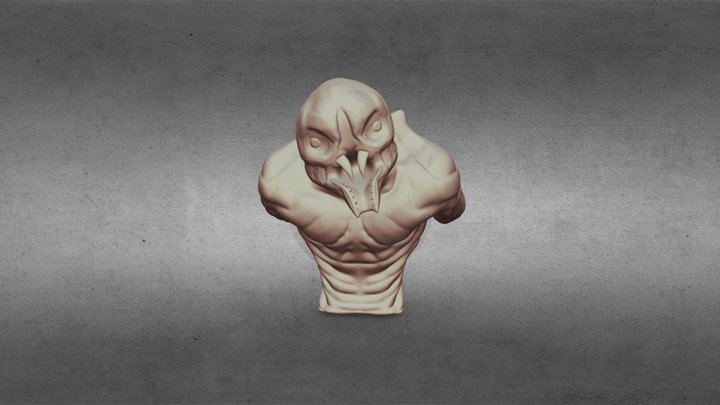 Monster Bust 3D Model