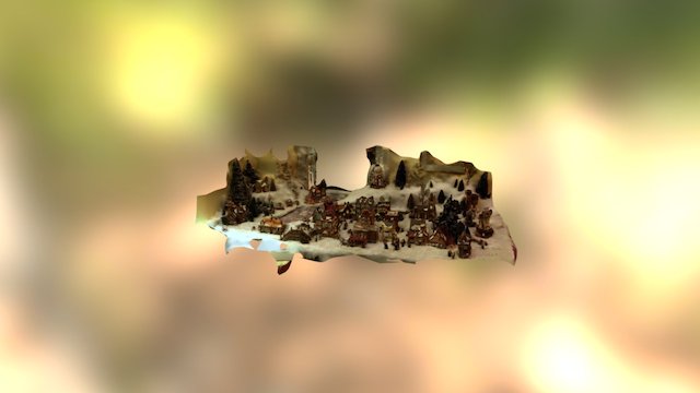 The Knight's Christmas Village 3D Model