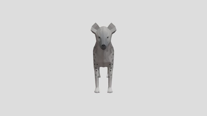 Low Poly Hyena – Modelo 3D gratuito STL