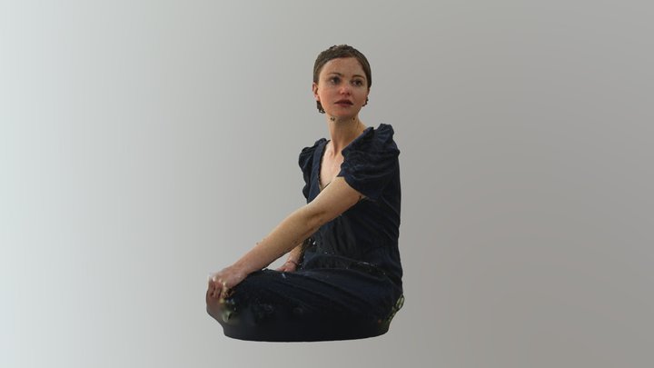 Sitting Female 3D Model