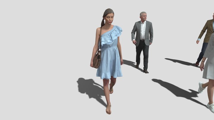Crowd 3D Model