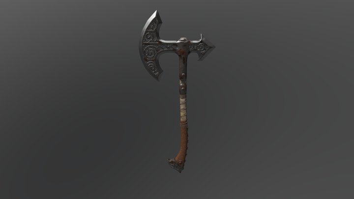 Skyrim steel axe (Redone) 3D Model