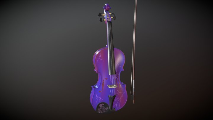 Violin Home Work 3D Model