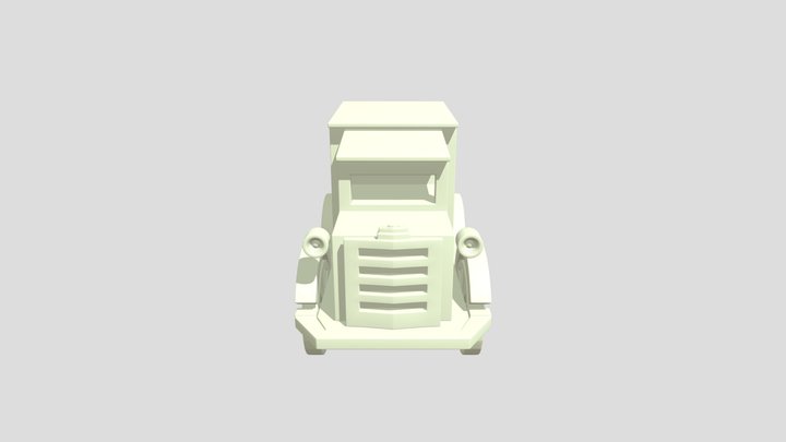 Wooden Car 3D Model