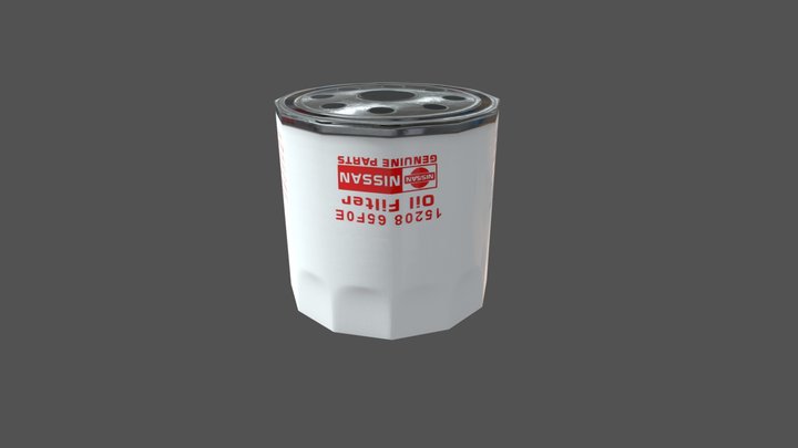 Oil Filter 3D Model