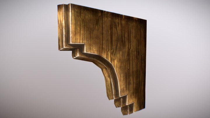 Wood Bracket 3D Model