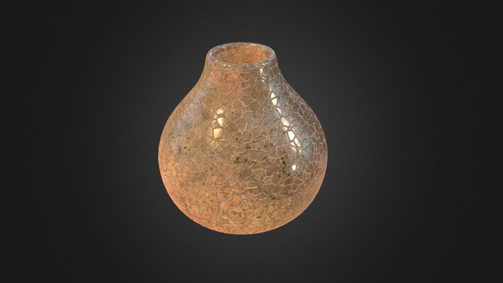 Cracked Porcelain Vase 3D Model