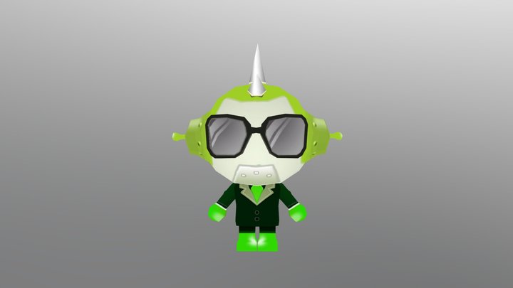Light green boy robot // Bomb It Kart Racer 3D Model
