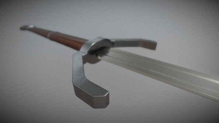 The Witcher - Simple Silver Sword 3D Model