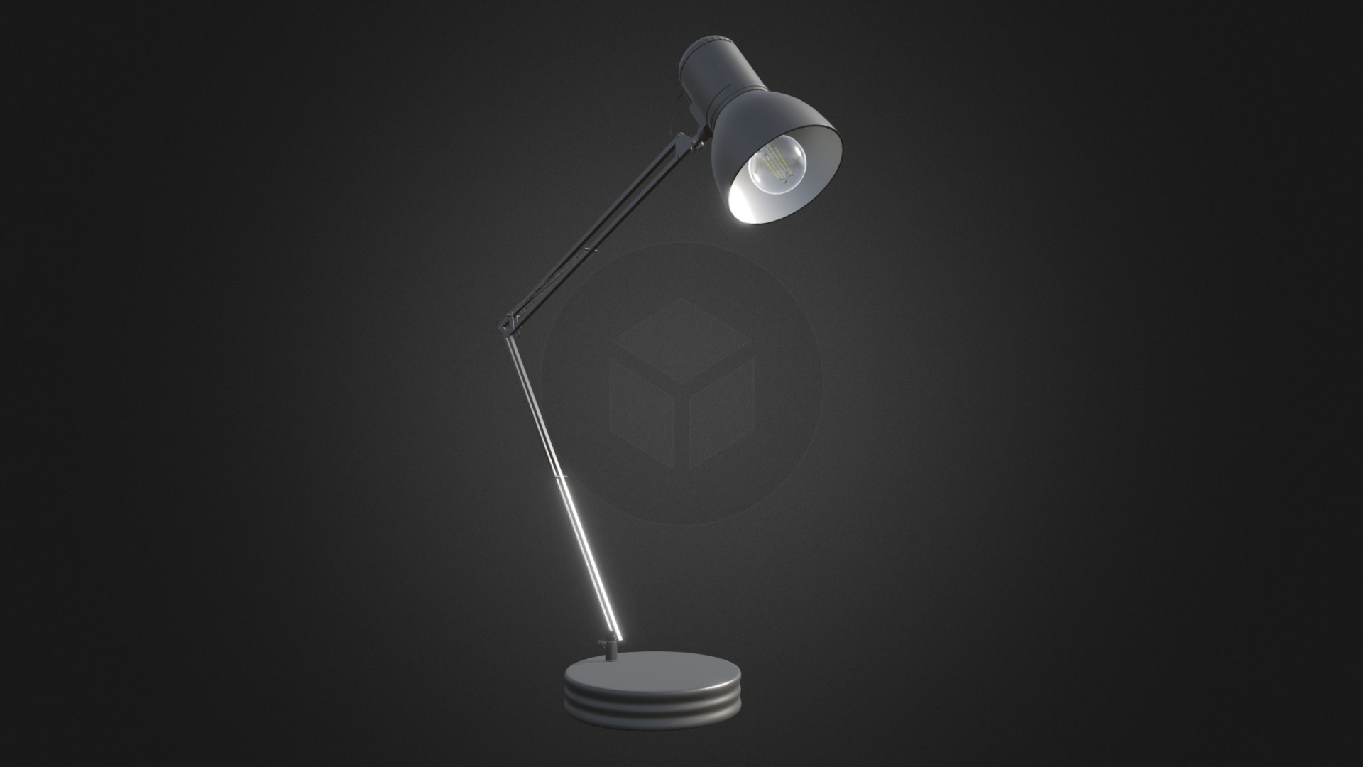 3D model Office Table Lamp - This is a 3D model of the Office Table Lamp. The 3D model is about a light fixture on a wall.