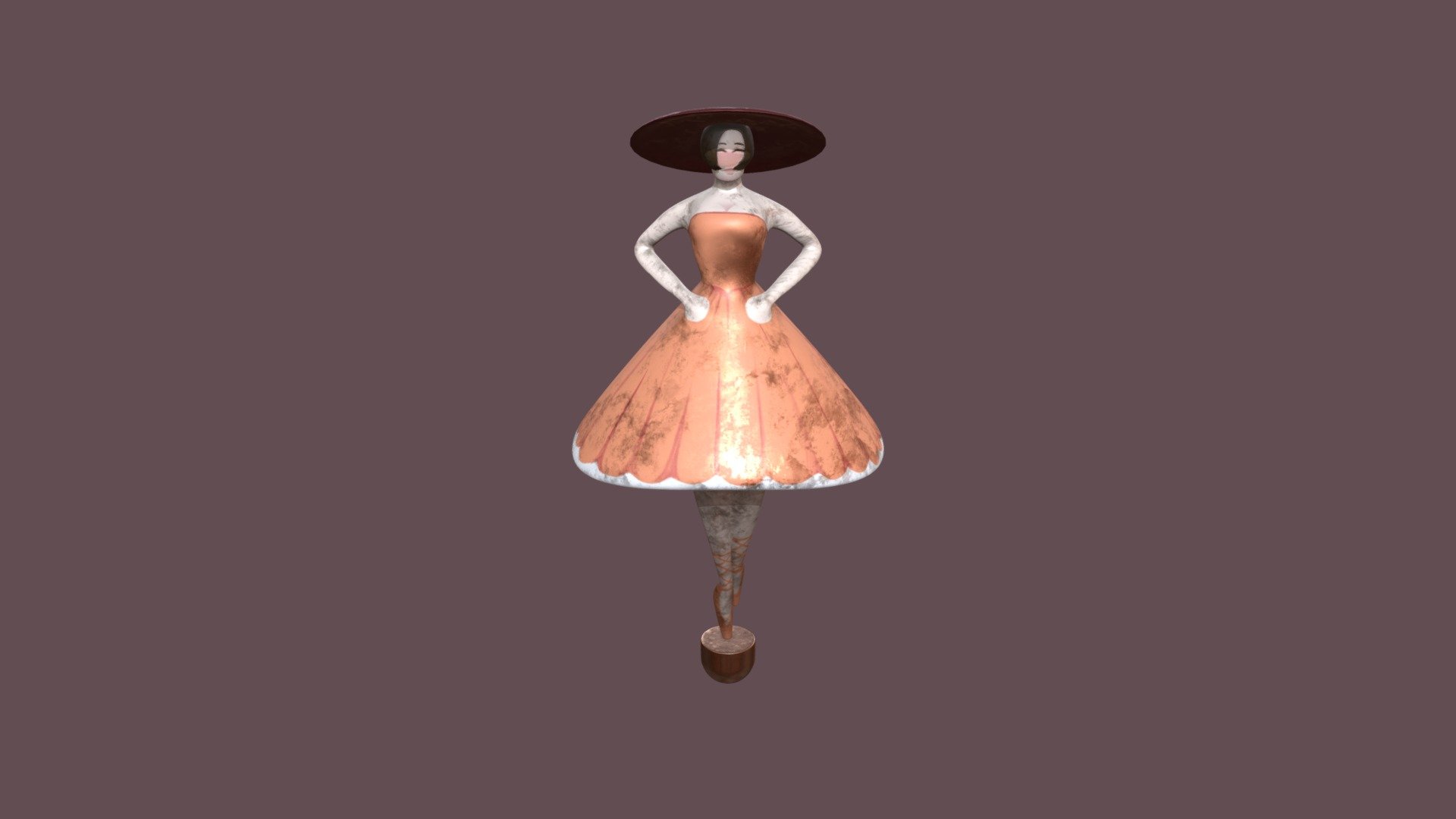 Metal Music Box Ballerina (1 of 2 items)