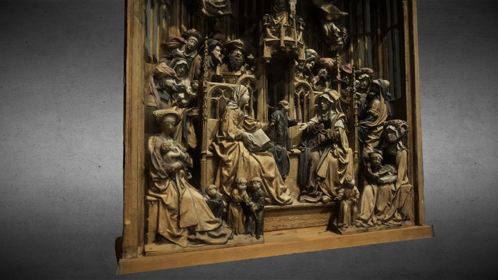 Altarpiece with the Kinship of Saint Anne 3D Model