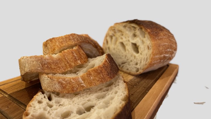 Sourdough bread- sliced 3D Model