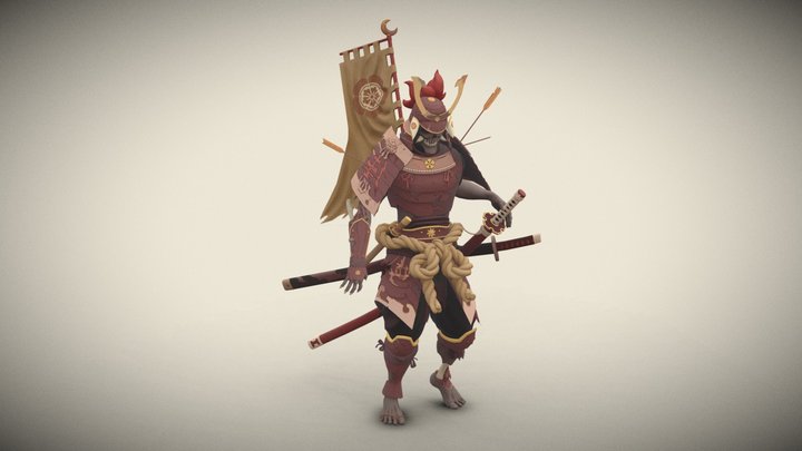 Chaos Samurai Warrior 3D Model