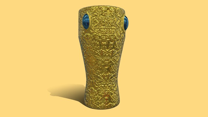 Golden Goblet Cup 3D Model