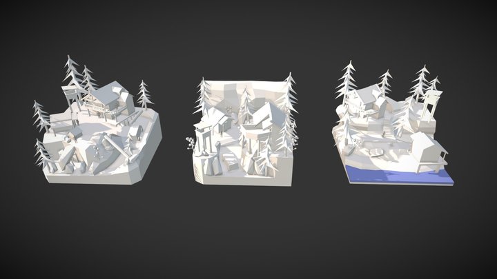 FOREST LONER - Diorama and House blockout 3D Model