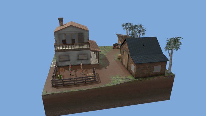 DAE Diorama retake – Small farm 3D Model