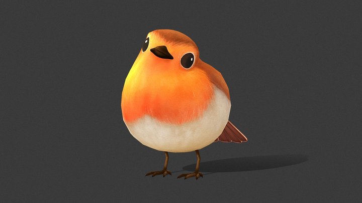 Bird Orange 3D Model