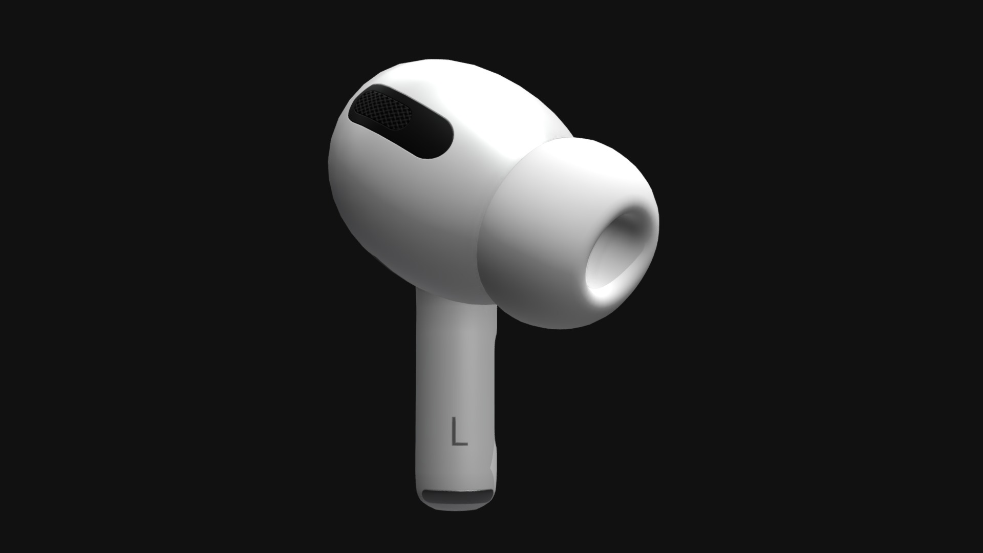 3D model Apple AirPods Pro Earphone Left - This is a 3D model of the Apple AirPods Pro Earphone Left. The 3D model is about icon.
