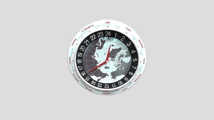 World_ Time_ Zone_ Clock_obj – Free 3D Model STL