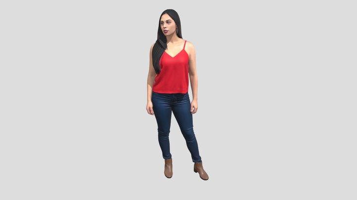 Red Tank Top Portrait – Modello 3D gratuito STL