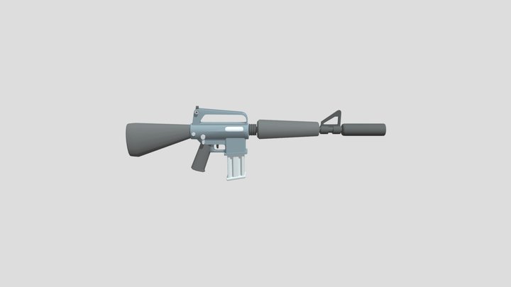 Fusil Low Poly 3D Model