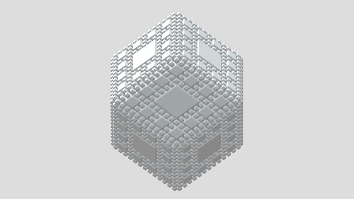 Inverse Rhombic Dodecahedral Menger | Level 3