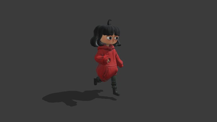 "Mädchen Run-Cycle" - Diploma Project 3D Model