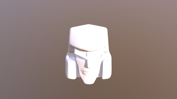 Megatron head 16mm click ball hole of 5mm 3D Model